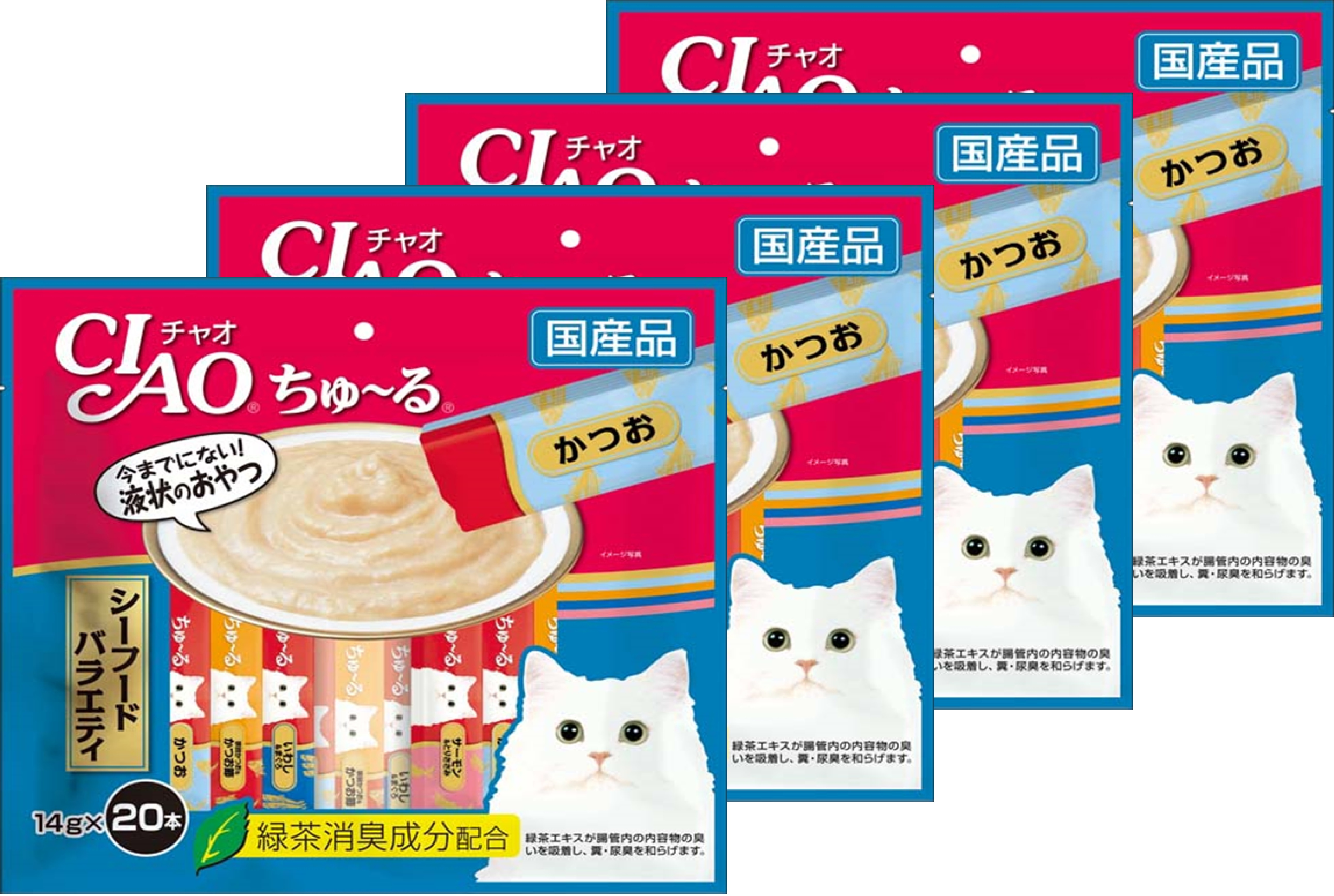 超特価SALE開催！ 猫用 チャオ ちゅ～る シーフードバラエティ ちゅー